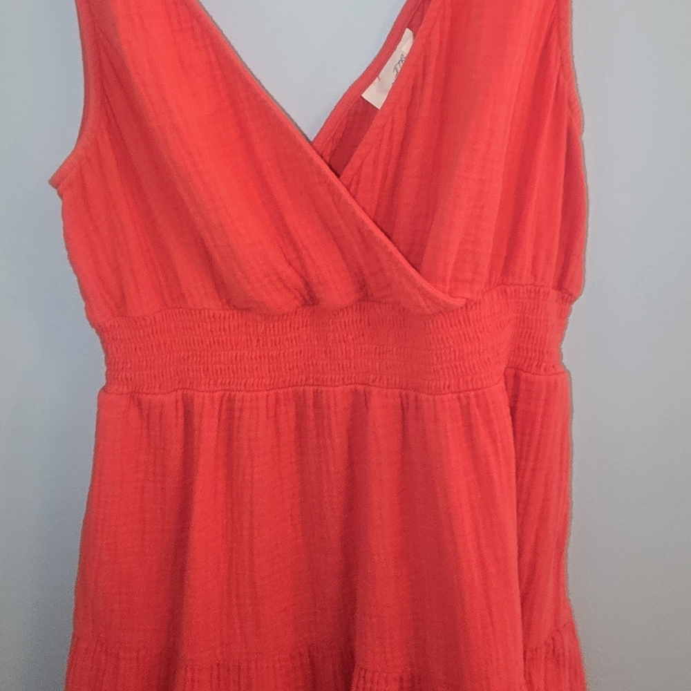 Universal Thread Women's Coral Red Maxi Dress - Picture 3 of 7